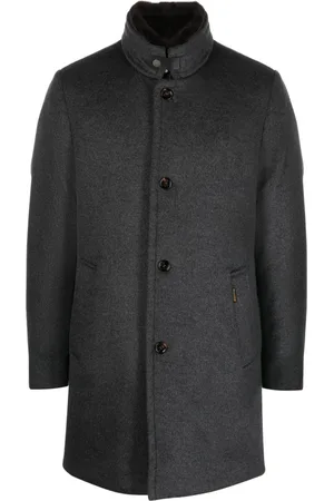 MOORER Melierter Bond-Fur-Le Mantel