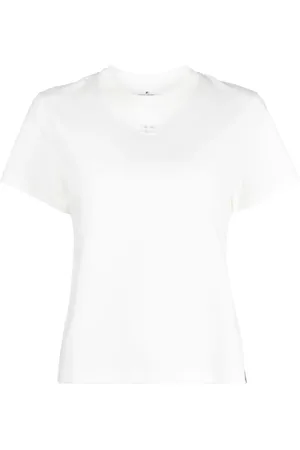 Courrèges T-Shirt mit Logo-Applikation