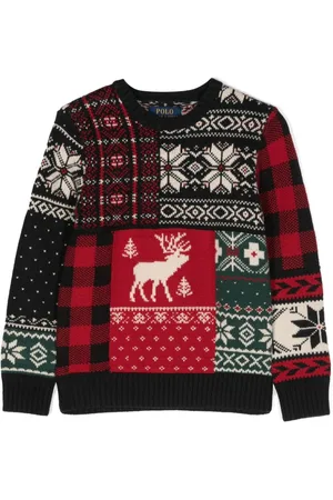 Ralph Lauren Gestrickter Pullover im Patchwork-Look