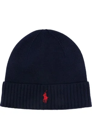 Ralph Lauren Gerippte Beanie mit Logo-Stickerei