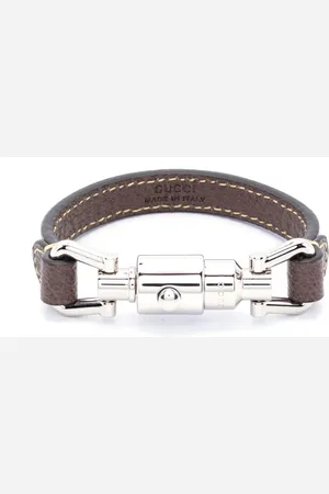 Gucci Lederarmband mit Kolbenverschluss