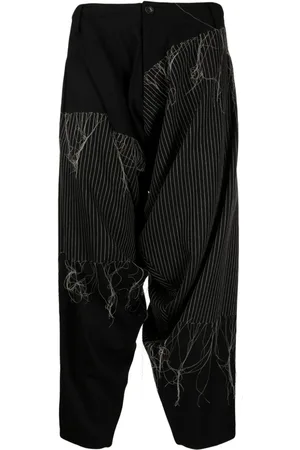 YOHJI YAMAMOTO Bestickte Hose mit Drapierung