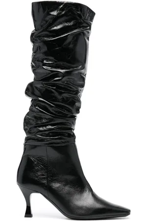 REJINA PYO Kniehohe Slouchy Wildlederstiefel 70mm