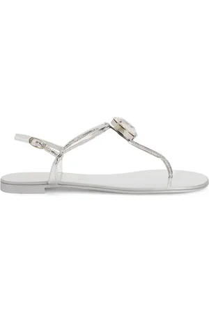 Giuseppe Zanotti Pantoletten in Metallic-Optik