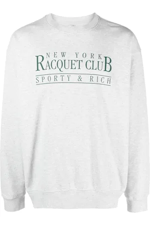Sporty & Rich Meliertes NY Racquet Club Sweatshirt mit Logo-Print