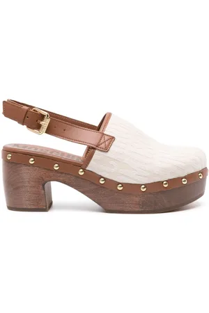 Moschino Clogs mit Logo-Print 75mm