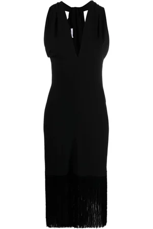 Salvatore Ferragamo Midikleid mit V-Ausschnitt