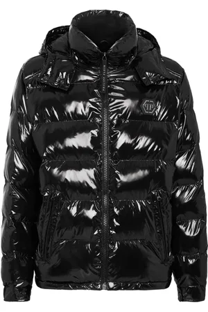 Philipp Plein Gefütterte Jacke mit Hexagon-Schild