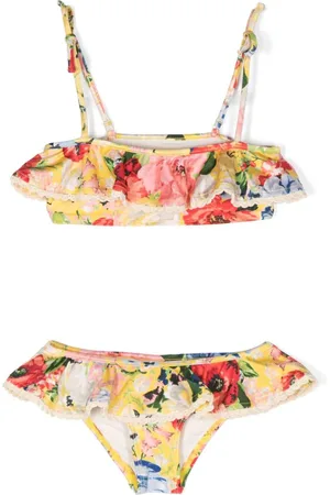 ZIMMERMANN Gerüschter Bikini mit Blumen-Print