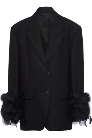 Prada Wollblazer mit Federn