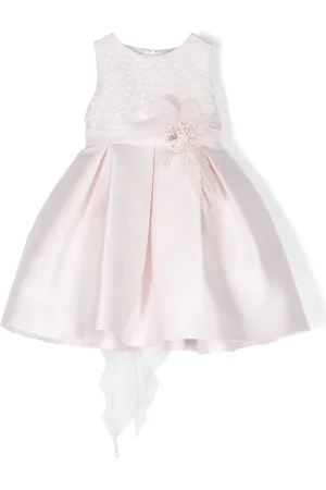 Mimilù Gestuftes Kleid mit Blumenstickerei