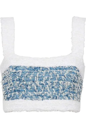 Balmain Cropped-Oberteil aus Tweed