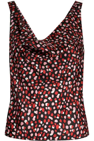 Cynthia Rowley Seidentop mit Schalkragen