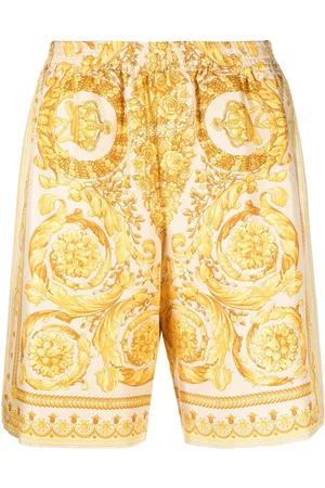VERSACE Shorts aus Seide mit Barocco-Print