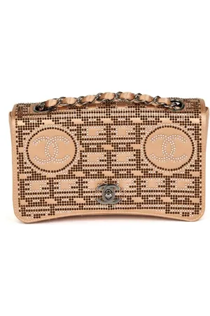 CHANEL 2002 Schultertasche mit Strassverzierung