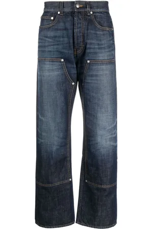 Palm Angels Straight-Leg-Jeans mit Monogramm