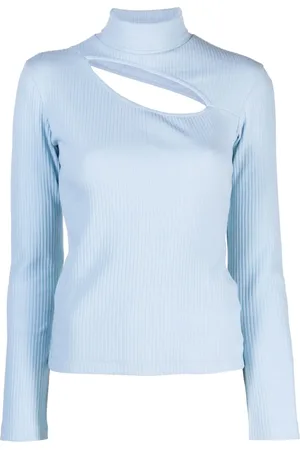 Des Phemmes Geripptes Strickoberteil mit Cut-Out
