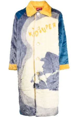 KIDSUPER STUDIOS Langer Improv Mantel aus Faux Fur