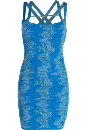 Ahluwalia Minikleid mit Intarsienmuster