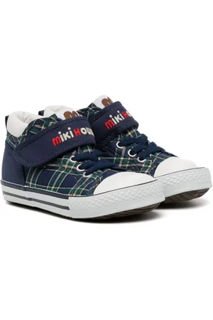 Miki House Karierte Sneakers mit Klettverschluss