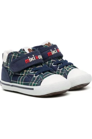 Miki House Karierte Sneakers mit Klettverschluss