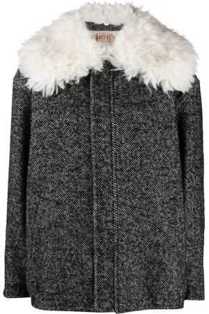 Nº21 Jacke mit Fischgrätenmuster