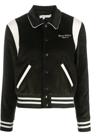 Sporty & Rich Bomberjacke mit Logo-Stickerei
