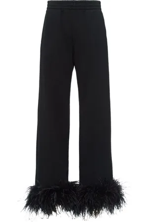 Prada Fleece-Jogginghose mit Federn