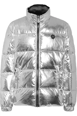 Philipp Plein Gefütterte Jacke im Metallic-Look