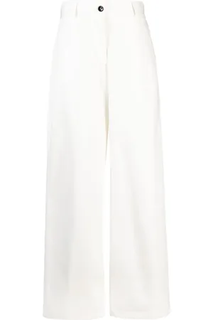 Jil Sander High-Waist-Hose mit weitem Bein