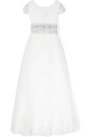 Amaya Maxikleid aus Tüll mit Blumenapplikation