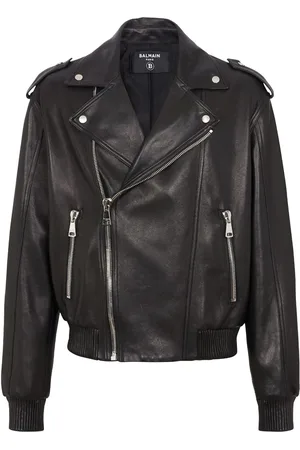 Balmain Bikerjacke aus Leder
