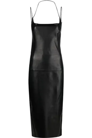 The Attico Neckholder-Kleid aus Leder