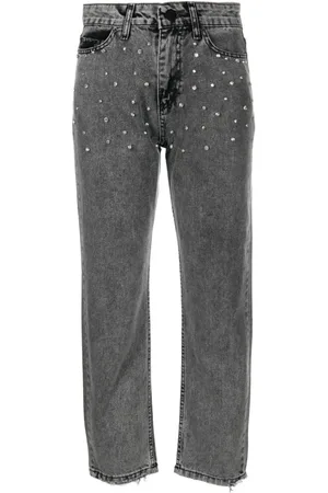 Ana Radu Cropped-Jeans mit Kristallen