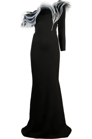 Ana Radu Asymmetrisches Abendkleid mit Raffungen
