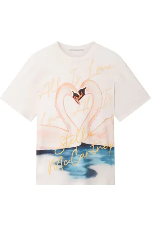 Stella McCartney T-Shirt mit küssenden Schwänen