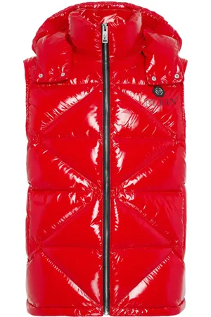 Philipp Plein Gefütterte Weste mit Hexagon-Schild