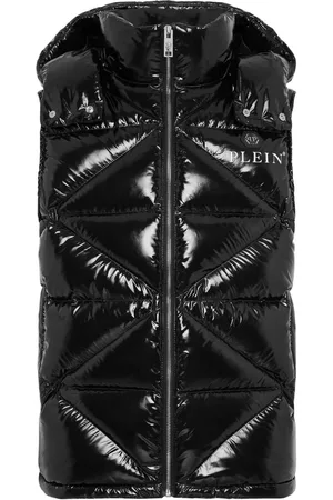 Philipp Plein Gefütterte Weste mit Hexagon-Schild