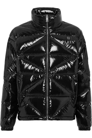 Philipp Plein Gefütterte Jacke mit Glanzoptik