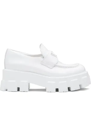 Prada Moonlith Loafer aus gebürstetem Leder