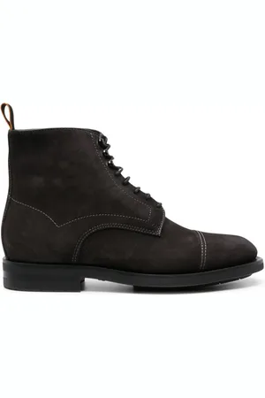 santoni Schnürstiefel aus Wildleder