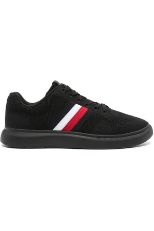 Tommy Hilfiger Gestreifte Sneakers mit Mesh-Einsatz