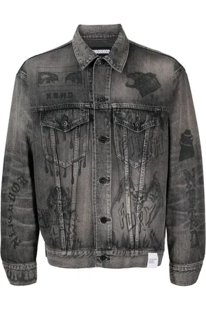 NEIGHBORHOOD Type-3 Jeansjacke mit grafischem Print