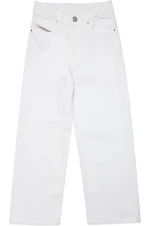 Diesel Weite Jeans mit Logo-Stickerei