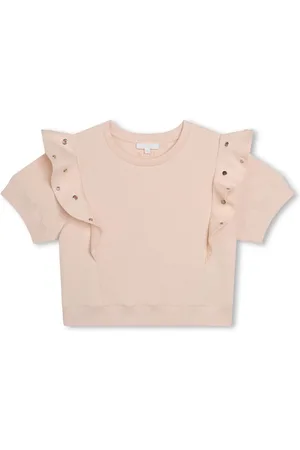 Chloé Gerüschtes T-Shirt mit Nieten