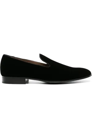 Gianvito Rossi Jean Loafer aus Samt mit runder Kappe