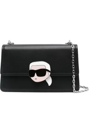 Karl Lagerfeld Ikon Lock Schultertasche aus Leder