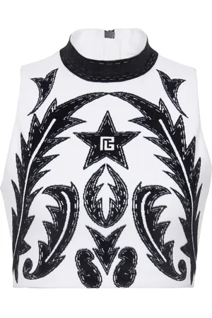 Balmain Baroque Cropped-Oberteil