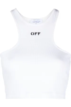 OFF-WHITE Geripptes Off-Stamp Cropped-Top