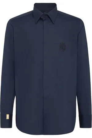 BILLIONAIRE Hemd mit Logo-Stickerei